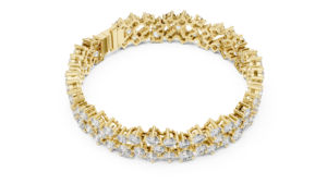 Pulsera de Aniversario de Oro Amarillo de 14K con Diamantes Cultivados en Laboratorio en Forma de Pera/Ovalada/Marquesa/Esmeralda |   Diamante Cultivado Nuevo - Product Image 6