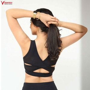 New Gym Sports <b>Bra</b> Women High Support Fitness Yoga Running Breathable Quick Dry <b>Stretch</b> Comfort Simple Front Logo Activewear Top - Product Image 5