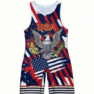 Singlet de Lucha Libre para Hombre con Estampado Digital, Elástico en Cuatro Direcciones, Ligero, Transpirable, de Secado Rápido y Duradero para MMA - Product Image 6