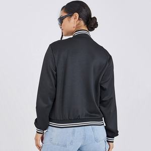 แจ็กเก็ตเบสบอลแผ่นปะติดโลโก้ตามท้องถนนงานตามสั่งแผ่นปะติดเสื้อแจ็กเก็ตมันสำหรับผู้หญิง - Product Image 3