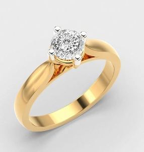 Bague solitaire élégante en diamant taille ronde, pour un usage quotidien luxueux, idéale comme cadeau de mariage, au meilleur prix auprès du fabricant. - Product Image 1