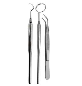 Kit de Examen Dental de Primera Clase - Juego de Diagnóstico Ergonómico de 3 Piezas con Empuñadura Ergonómica, Certificación de Calidad Personalizada, 1 Año de Garantía - Product Image 1