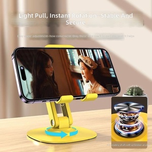 360 °   ขาตั้งโทรศัพท์/แท็บเล็ตแบบหมุนได้ทั้งหมดทำจากโลหะ, ขาตั้งแบบตั้งโต๊ะเหมาะสำหรับการถ่ายทอดสดในสำนักงานและการใช้งานที่บ้าน, ของขวัญในอุดมคติ - Product Image 2