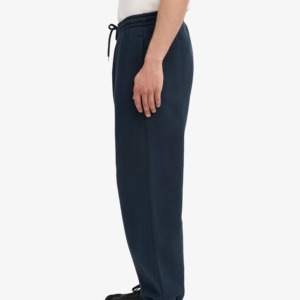 Pantalon de survêtement bleu marine pour homme, taille élastique avec cordon de serrage, joggers décontractés en coton mi-lourd, idéal pour l'automne - Product Image 4