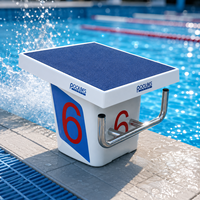 Banc de départ de luxe pour la natation en piscine, en acier inoxydable 304, nouvelle résine époxy antidérapante, plateforme de compétition stable