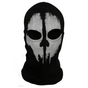 Unisex Fire Resistant <b>Black</b> Full Face <b>Balaclava</b> White Skull Print Sublimation Transfer Print Customized Color Outdoor Wear Adult - Product Image 1