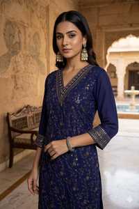 Traje Étnico Tradicional Indio de Seda Jacquard con Trabajo de Tejido para Fiestas y Bodas, Ropa Elegante para Damas - Product Image 4