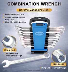 Wiga ชุดประแจปลายคู่น้ำหนักเบา, มาพร้อมกับ HRC 44-48เหล็กโครเมี่ยมชุบแข็งสำหรับกลศาสตร์จักรยาน DIY - Product Image 5