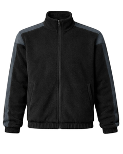 Ensemble de survêtement personnalisé pour homme, noir, avec empiècements contrastés, veste zippée intégrale et pantalon de jogging, fabricant sur mesure, vêtements de sport, tenue d'entraînement - Product Image 1