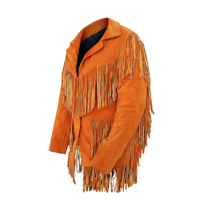 Custom Logo And Size <b>Western</b> Leather Wear For Men Fringe Casual Loose Comfortable And <b>Jacket</b> Sued Cowboy Online Sale - Product Image 3