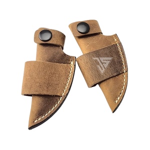 Couteau de poche pliant de qualité supérieure à taille personnalisée avec gaine en cuir supporté par l'OEM pour la chasse et le camping en plein air - Product Image 1