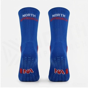 North Approach Crew <b>Socks</b> Blue Breathable <b>Running</b> <b>Socks</b> for Adults Summer Season - Product Image 2