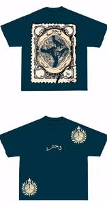 เสื้อยืดผู้ชายผ้าฝ้ายพิมพ์ลายสัตว์สไตล์สปอร์ต แขนสั้น ทรงฟุตบอล  แบบถัก  สีน้ำเงิน  ทรงปกติ - Product Image 4