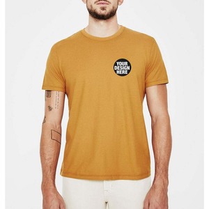 Camisetas al por mayor personalizadas de corte regular con bolsillo, 100% algodón peinado, lisas, para hombre - Product Image 5
