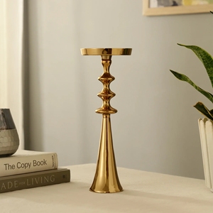 Candelabro Moderno Dorado – Elegante Soporte de Metal de Latón para Mesa de Comedor, Centro de Mesa para Bodas y Decoración del Hogar - Product Image 2