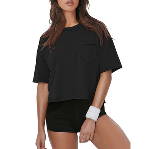 Camisetas Personalizadas para Mujer, Estilo Oversize con Hombros Caídos, Lisas, con Transferencia Térmica y Gráficos Reflectantes, Camisetas Cortas - Product Image 2
