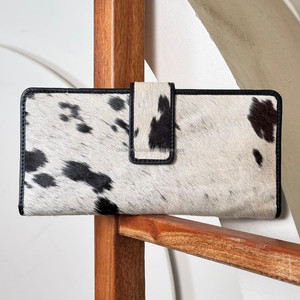 2025 nouveau personnalisé de haute qualité Design cuir de vachette à deux volets portefeuille porte-carte d'identité en cuir véritable longs portefeuilles pour femmes - Product Image 4