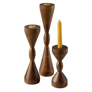 Porte-bougie rustique en bois, décoration de table style ferme, centre de table artisanal pour bougies chauffe-plat, pour la maison moderne et la décoration de mariage - Product Image 1