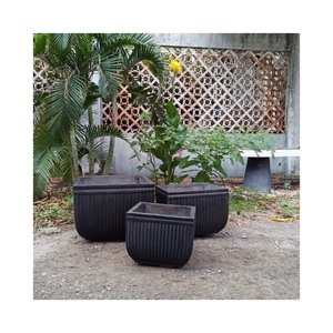 ชุดปลูกต้นไม้สีเทา/ดำมี3ขนาดสำหรับใช้งานในบ้านกลางแจ้งและสวน - Product Image 6