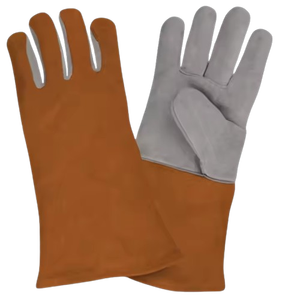 Gants de sécurité en cuir de vachette pleine fleur renforcé de haute qualité, avec pouce droit, résistants à la chaleur et ignifuges - Product Image 3
