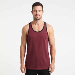 <b>Men's</b> Sleeveless Athletic Tank Top Color Trim Breathable Gym Workout Shirt Fitness Sports <b>Training</b> <b>Vest</b> - Product Image 5