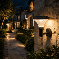 Lampes solaires LED murales extérieures étanches IP65 avec lumière chaude 3000K, angle de faisceau 120° et éclairage de sécurité