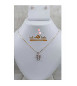 18K Solid Gold Link Chain Necklace <b>Set</b> for Women Traditional Inspired Modern Minimalist Design Zircon Stone Elegant Balance - Product Image 4