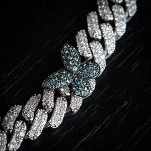 Collar de Plata 925 con Nombre Personalizado, Cierre con Moissanita VVS, Pasa Prueba de Diamante, Cadena de Eslabones Moderna, Chapado en Rodio, Unisex - Product Image 6