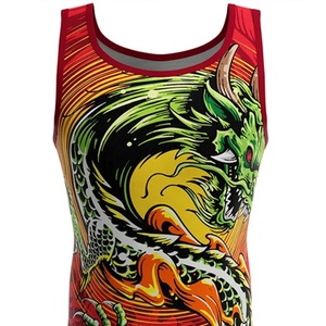 Traje de Lucha Libre Unisex para Adultos, Mono Deportivo sin Mangas, Sublimado, Ajustado, Uniforme de Artes Marciales, Traje de Práctica - Product Image 2