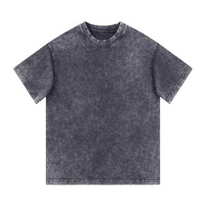 Premium Quality Heavyweight Casual Blank Short Sleeve Oversized 100%Cotton Custom Vintage Acid Washed Men T Shirt - Product Image 1