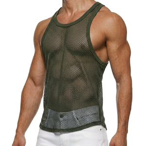Débardeurs pour hommes personnalisés OEM, légers, 100% coton, à col carré, séchage rapide, pour entraînement de force, yoga, course à pied et gym - Product Image 1