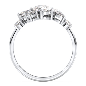 Bague de fiançailles REYES au design classique en or blanc 14 carats avec moissanite certifiée GRA pour femme, prix de gros, cadeau d'anniversaire, bijoux - Product Image 6