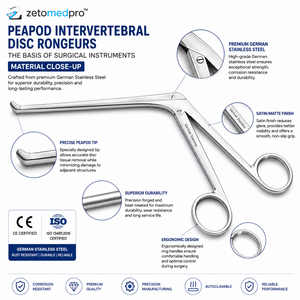 Peapod Intervertebral Disc Rongeurs-the Basis of Surgical Instruments German Stainless Steel CE ISO Certified - Product Image 5