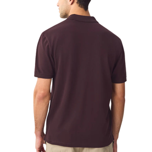 Camisa Casual de Algodón Jersey Color Granate para Hombre, Elegante Logotipo Bordado de las Alas de Fénix de GAC, Secado Rápido, Servicio OEM, Cómoda y Corta - Product Image 2