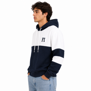 Sweat-shirts à capuche personnalisés bicolores en molleton épais de coton – Vêtements streetwear confortables – Fabricant – Commandes en gros - Product Image 4