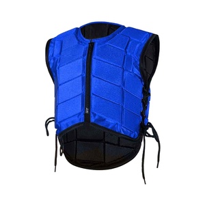 <b>Red</b> Unisex Horse Riding Safety Vest Breathable Polyester Body Protector Zipper Closure Sleeveless Equestrian Gear - Product Image 5