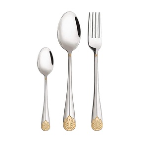 Ensemble de couverts modernes en acier inoxydable pour la maison, comprenant fourchette, cuillère, couteau, résistant au lave-vaisselle, léger, idéal pour les repas en famille - Product Image 5