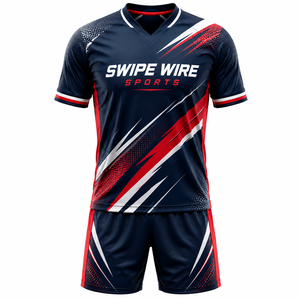 Ensemble de maillots de jeu personnalisés, uniforme d'e-sport, fournisseur de vêtements d'équipe avec impression numérique OEM, manches courtes, 100% polyester - Product Image 1
