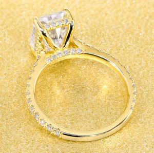 Moissanite 8X10MM Radiant Cut Claw Setting Certified Wedding Engagement <b>Ring</b> <b>925</b> Sterling <b>Silver</b> Gold Plated Luxury Jewelry - Product Image 2