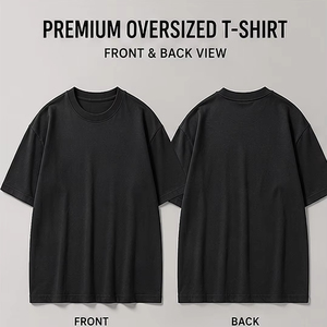 เสื้อยืดสตรีทแวร์พิมพ์ลายตามสั่ง ผ้าหนา 240 กรัม 100% ผ้าฝ้าย ทรงโอเวอร์ไซส์ ทรงบ็อกซี่ รับผลิตเสื้อผ้าแบรนด์ส่วนตัว MOQ ต่ำ - Product Image 1