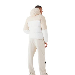 Wholesale Men Thick Eco-Friendly 100% Polyester Puffer <b>Jacket</b> Waterproof Durable Shell Regular Fit Casual Street Winter Coat OEM - Product Image 3