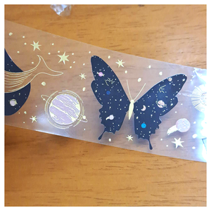 Cinta transparente PET de cristal con lámina de oro personalizada - Product Image 2