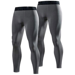 Leggings de compression pour hommes avec logo personnalisé, pour la gym, la course et l'entraînement, respirants - Product Image 6