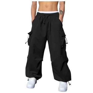 Pantalones Cargo Unisex Verde Oliva con Calefacción, Tallas Grandes, Pierna Ancha, Cintura con Cordón, Ajuste Holgado, Transpirables, Estilo Urbano de Poliéster - Product Image 2