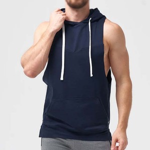 Custom Men's <b>Sleeveless</b> <b>Hoodie</b> Men Cotton/Polyester Summer <b>Hoodie</b> for Men - Product Image 1