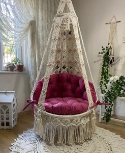 Macrame swing,macrame swing <b>chair</b>,custom swing,macrame Round Swing,Housewarming &Birthday Gift ,Rocking <b>Chair</b> - Product Image 1