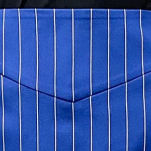 Women Royal Blue Pinstripe <b>Skirt</b> High Waist Tailored Straight Midi <b>Skirt</b> Elegant <b>Office</b> Business Casual Fashion Bottom Custom - Product Image 5