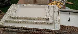 Bandeja Redonda de una Sola Capa con Incrustaciones de Nácar para Sala de Estar y Vajilla de Cocina - Product Image 5