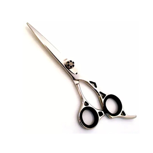 กรรไกรตัดผมมืออาชีพ ขนาด 6.5 นิ้ว ด้ามจับสแตนเลส พับได้ สำหรับคนถนัดขวา ใบมีดคมกริบ ตัดผมตรง ใช้ในร้านเสริมสวย - Product Image 1