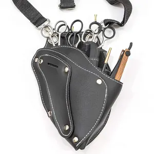 Barber Scissor Pouch Holster with Belt for Hairdressers Salon Hair Stylist Barber Scissors Shear Hairdressing Waist Holder Case